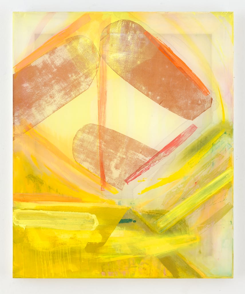 Painting by Michael Markwick Kite in Solar Wind (2020)  90 x 75 cm (35 7/16 x 29 1/32 in.)  Acrylic on silk