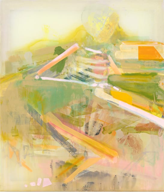 Painting by MICHAEL MARKWICK, Sleeper Rising (2020)
140 x 120 cm (55 1/8 x 47 1/4 in.)
Acrylic on silk