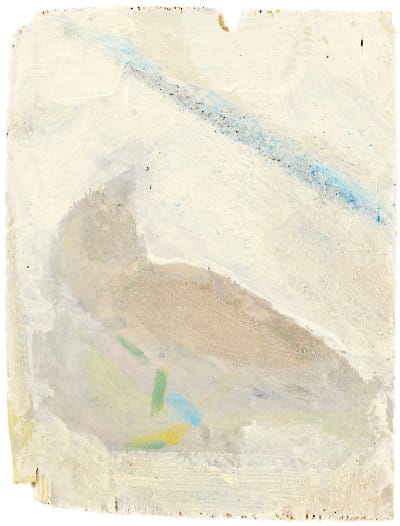 Painting by Michael Markwick Sparrow (2021) Acrylic, pigment, and sand on wood, 20 x 16 cm ( 7 9/10 x 6 3/10 in.)
