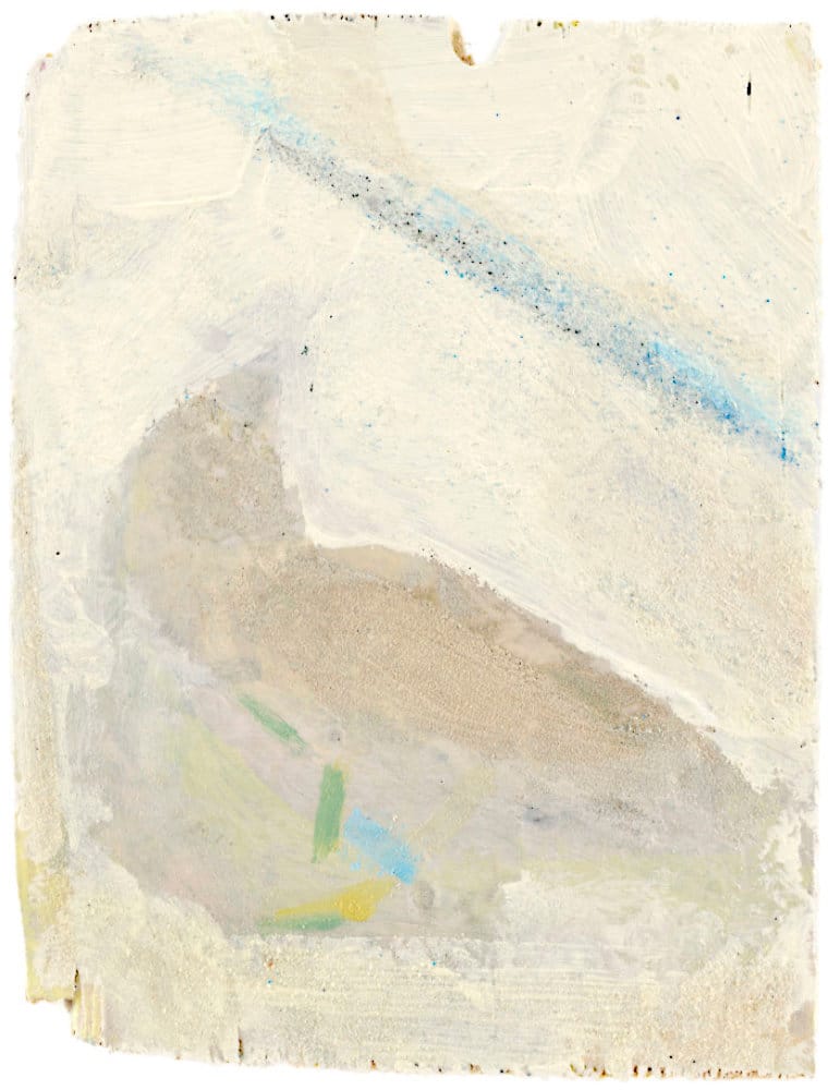 Painting by Michael Markwick -Sparrow, 2021, Acrylic, pigment, and sand on wood, 20 x 16 cm ( 7 9/10 x 6 3/10 in.)